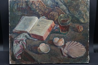 Alexandre BONDICOV, Nature morte au livre,...
