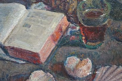Alexandre BONDICOV, Nature morte au livre,...