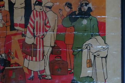 AIR UNION. Affiche DAILY AIR SERVICE PARIS...
