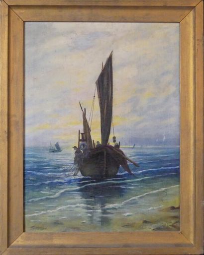 Pêcheurs
Ecole du XXème siècle, Pêcheurs,...