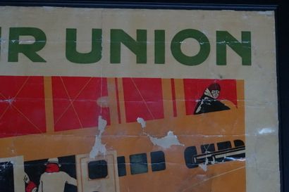 AIR UNION. Affiche DAILY AIR SERVICE PARIS...