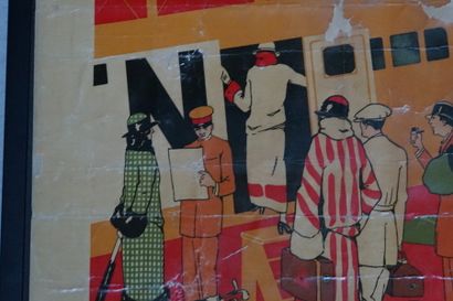 AIR UNION. Affiche DAILY AIR SERVICE PARIS...