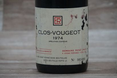 1 bouteille de Clos-Vougeot Grand Cru 1974...