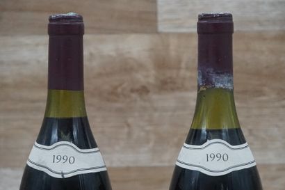 2 bouteilles de Clos-Vougeot Grand Cru 1990...