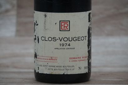 1 bouteille de Clos-Vougeot Grand Cru 1974...