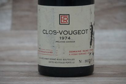1 bouteille de Clos-Vougeot Grand Cru 1974...
