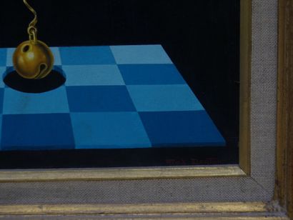 Max DANTON, Composition surréaliste, huile...
