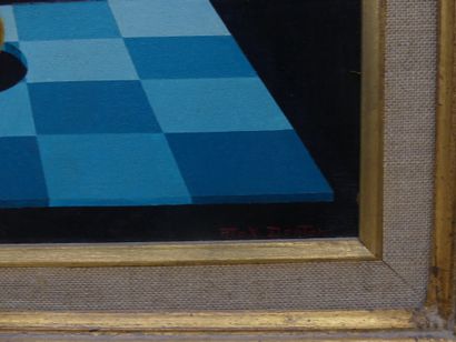 Max DANTON, Composition surréaliste, huile...
