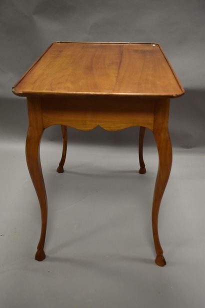 Table cabaret en bois naturel ouvrant par...