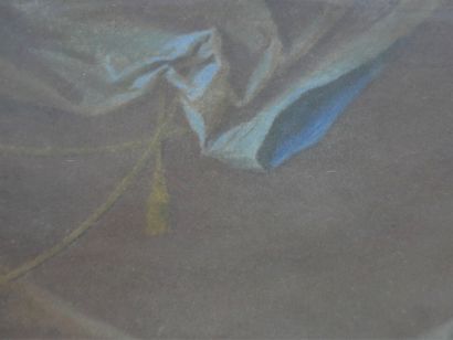 Venus et Cupidon, pastel sur papier fixé...