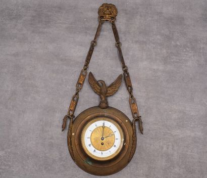 BREGUET à PARIS, Pendule murale en bronze...