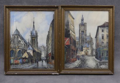 Franck WILL (1900-1951) Paris, paire de techniques...