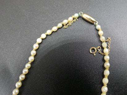 Collier de perles de culture en chute, fermoir...