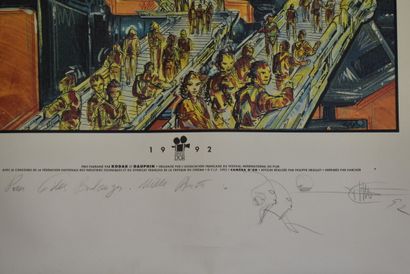 Affiche Caméra d'Or 1992, réalisé et signé...
