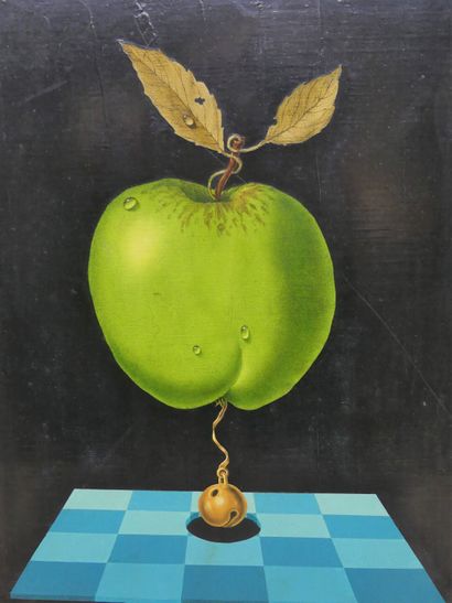 Max DANTON, Composition surréaliste, huile...