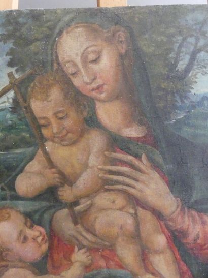 Début du XVIIème siècle. La Vierge à l'Enfant...