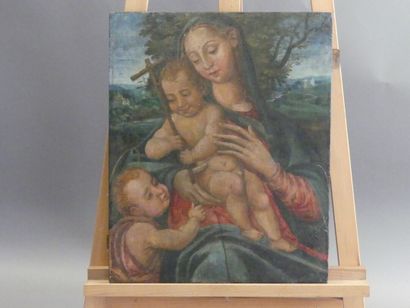 Début du XVIIème siècle. La Vierge à l'Enfant...