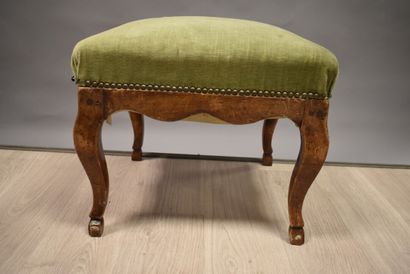Tabouret en bois de forme carrée, assise...