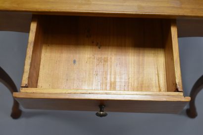 Table cabaret en bois naturel ouvrant par...