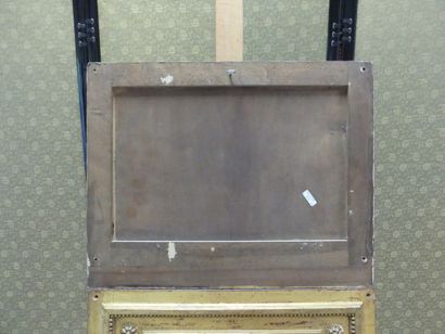 Ecole Louis XVI. Paire de panneaux en bois...