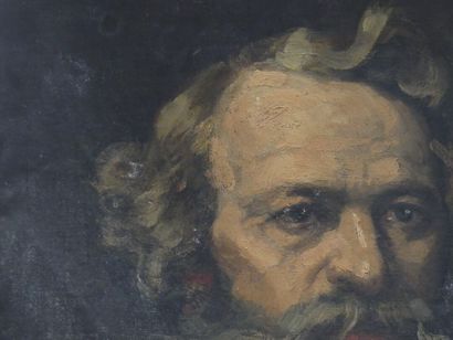 Arsène HOUSSAYE, Portrait d'homme, huile...