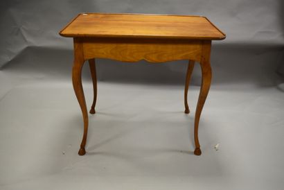 Table cabaret en bois naturel ouvrant par...