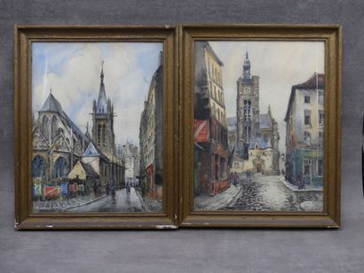 Franck WILL (1900-1951) Paris, paire de techniques...