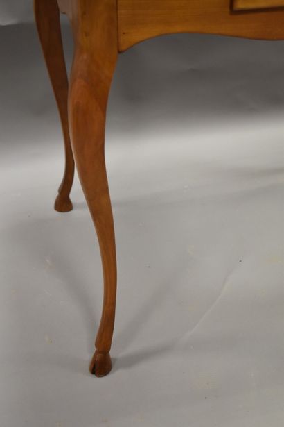 Table cabaret en bois naturel ouvrant par...