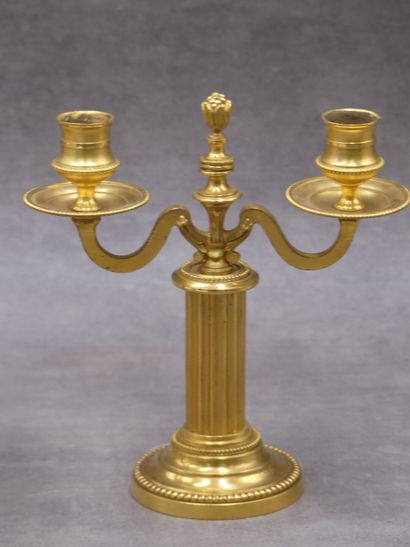 BRONZE Paire de flambeaux 
Paire de flambeaux...