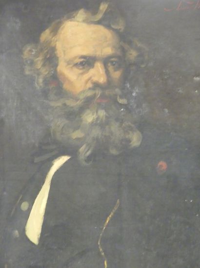 Arsène HOUSSAYE, Portrait d'homme, huile...