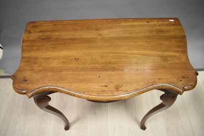 Table d'appoint en bois naturel. Epoque Louis...