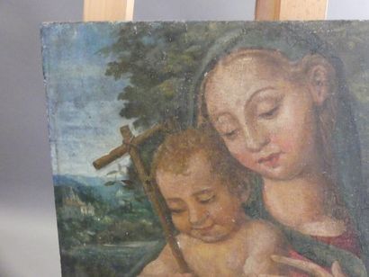 Début du XVIIème siècle. La Vierge à l'Enfant...