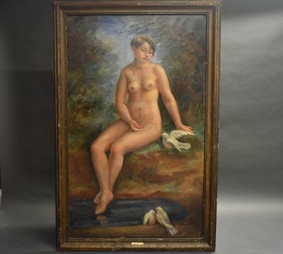 Marguerite CRISSAY, Nu aux oiseaux.
Marguerite...
