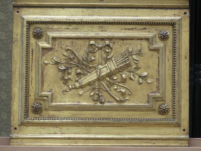 Ecole Louis XVI. Paire de panneaux en bois...