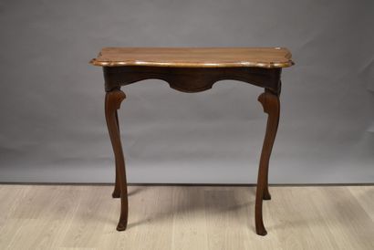 Table d'appoint en bois naturel. Epoque Louis...