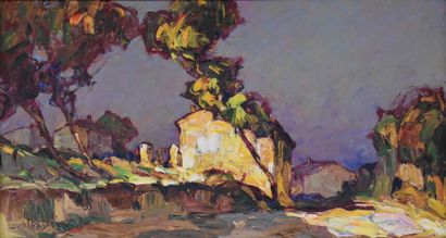 PASTOUR Louis (1876-1948) Paysage, huile...
