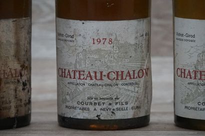4 bouteilles de Château-Chalon 1978 Vichot-Girod...