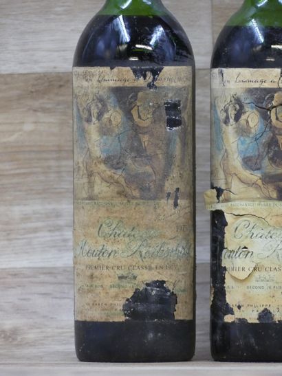 4 Bouteilles de PAUILLAC 1er CRU CLASSE 1973,...