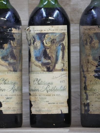 4 Bouteilles de PAUILLAC 1er CRU CLASSE 1973,...