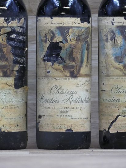 4 Bouteilles de PAUILLAC 1er CRU CLASSE 1973,...
