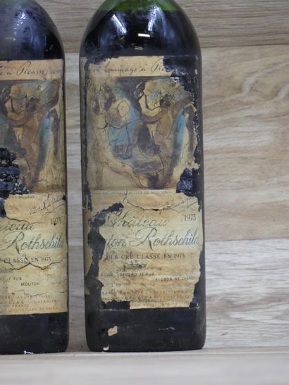 4 Bouteilles de PAUILLAC 1er CRU CLASSE 1973,...