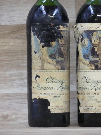 4 Bouteilles de PAUILLAC 1er CRU CLASSE 1973,...