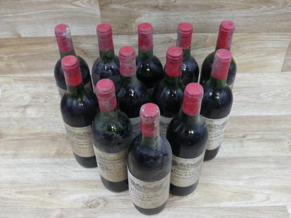 12 Bouteilles de MARGAUX 1979, DOMAINE FONTARNEY,...
