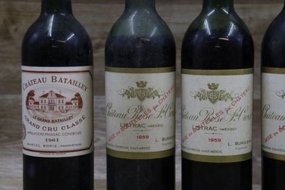 Lot panaché MEDOC. 4 bouteilles Château ROSE...