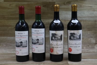Réunion de 2 bouteilles Château Hanteillan,...