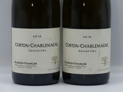 Réunion de 2 bouteilles Corton Charlemagne...