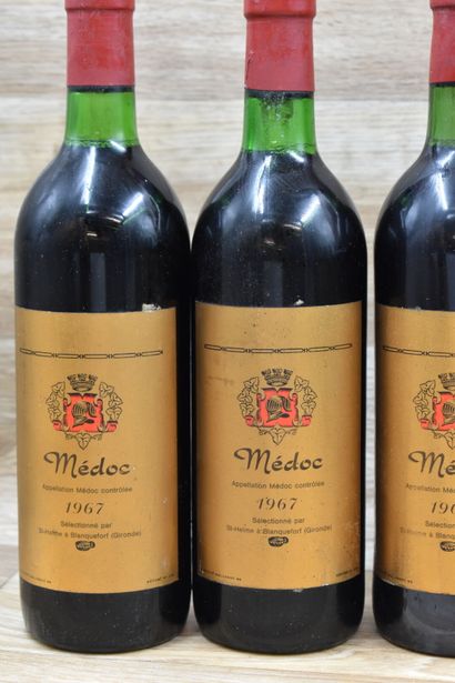 6 Bouteilles de MEDOC 1967. 
6 Bouteilles...