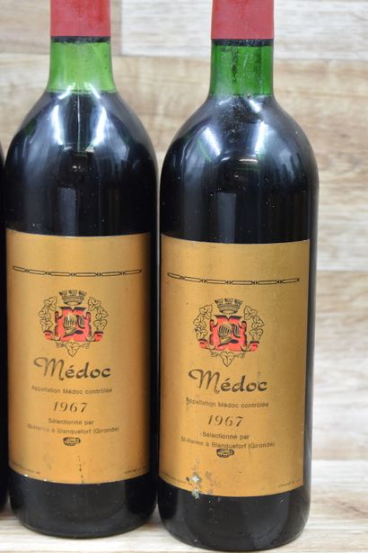 6 Bouteilles de MEDOC 1967. 
6 Bouteilles...