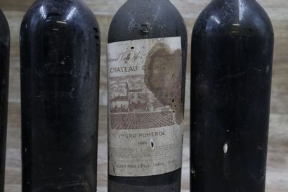 6 bouteilles de CHATEAU CLINET 1929 1er Cru,...