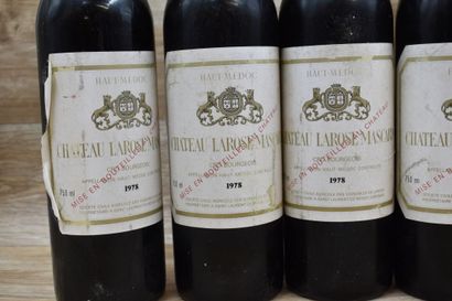 6 bouteilles de CHATEAU LAROSE MASCARD 1978....